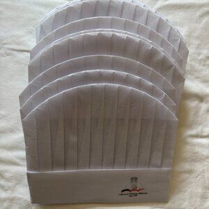 Chef Hats Toques Bundle of 10 White Adjustable Culinary Hats Restaurant Kitchen